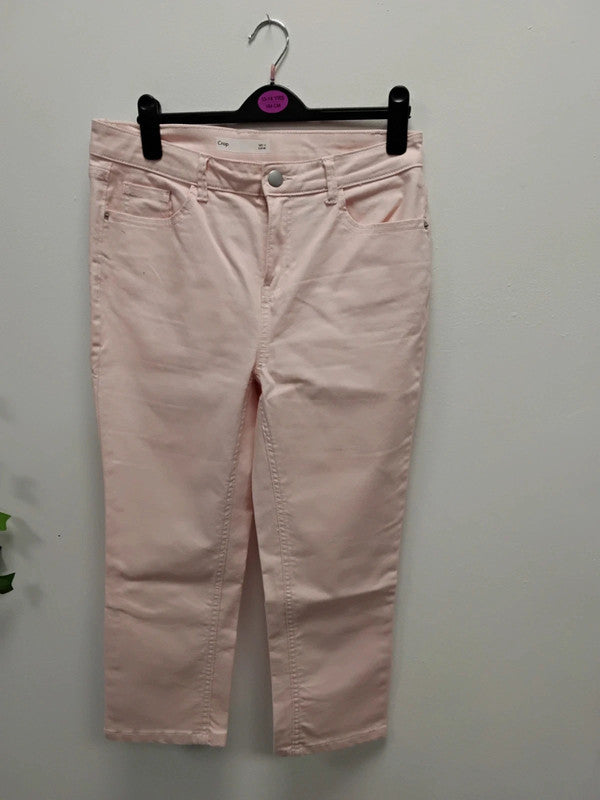 Dunnes Crop Jeans Pink Sz 12 9935JC