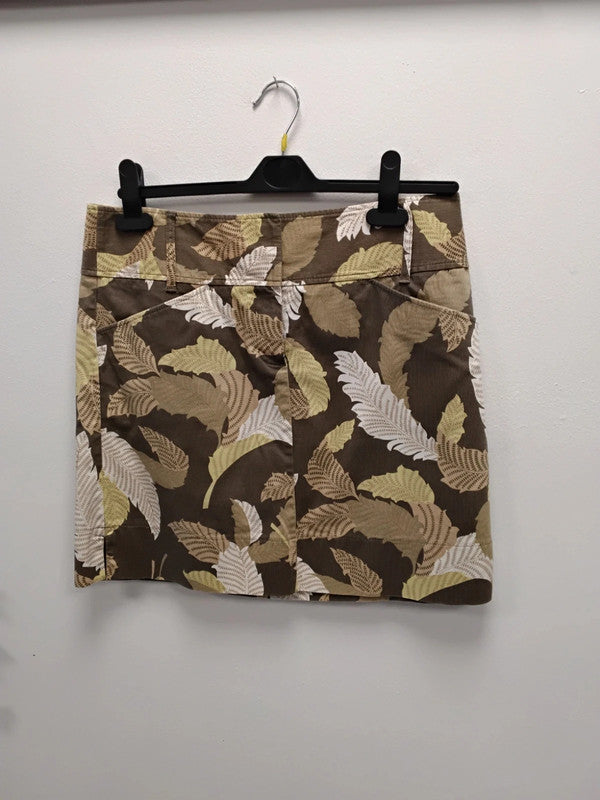Ann Taylor Loft Skirt Brown Print Sz us/6 uk/8 9923AMU