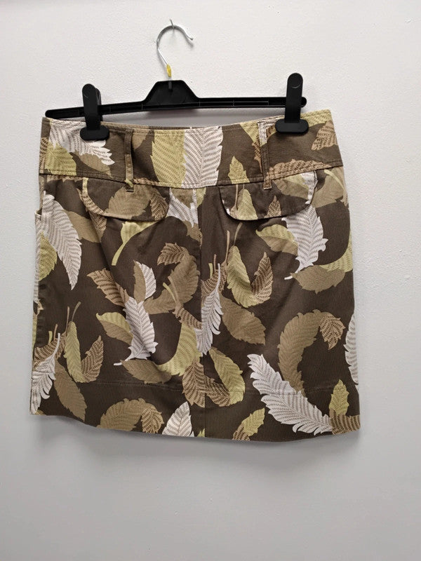 Ann Taylor Loft Skirt Brown Print Sz us/6 uk/8 9923AMU