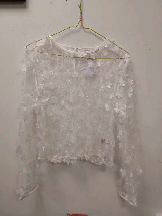 Next Sheer Top White Sz 12 9932JC
