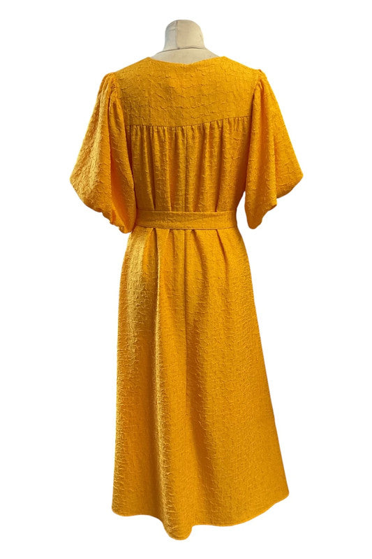 Selected Femme yellow dress, size 12, 9960AMU