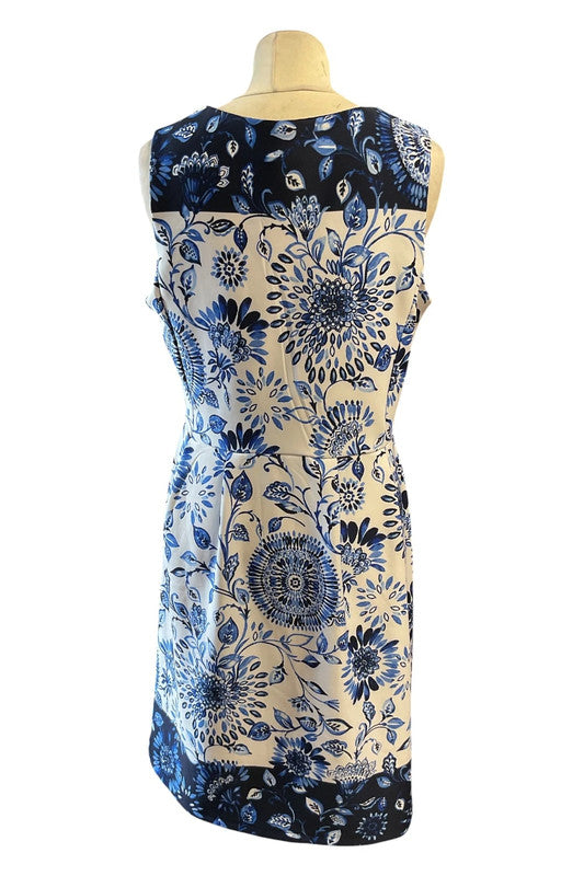 Kate and Lily dress white and blue, size 12, 9974JMG