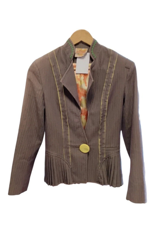 Ringspun Jacket  brown strip size M 9984MG
