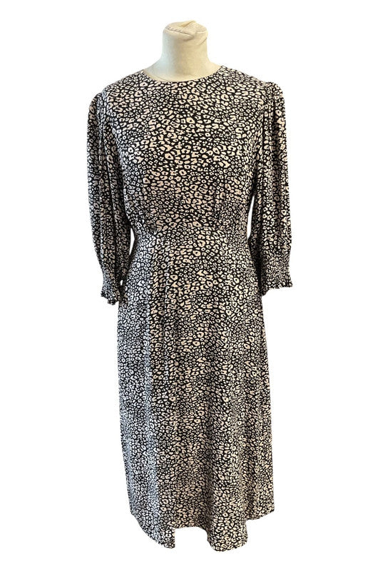 John Lewis dress white and black, size 10, 9981BBI
