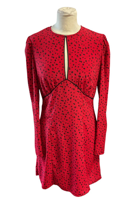 Topshopbrand dress red and black, size 10, 9978JB