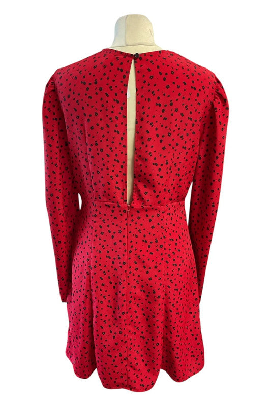 Topshopbrand dress red and black, size 10, 9978JB