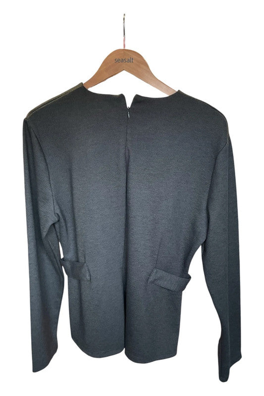 Zara top gray Size L 9874CBO