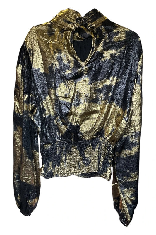 Retro & Icone top gold and black Size M 9893CBO