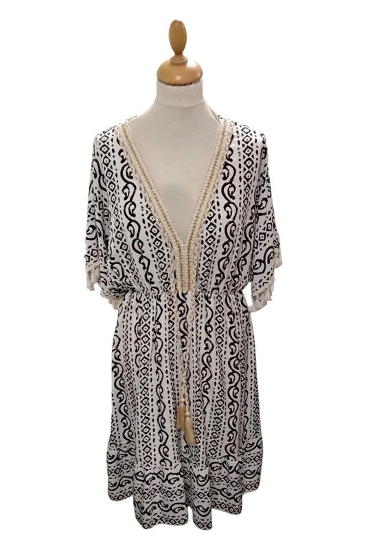 No Brand Dress Black&White Sz M (one) 10026ANN
