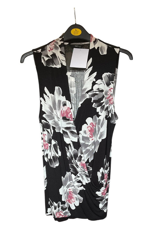 M&Co top black and print Size 12 9887CBO