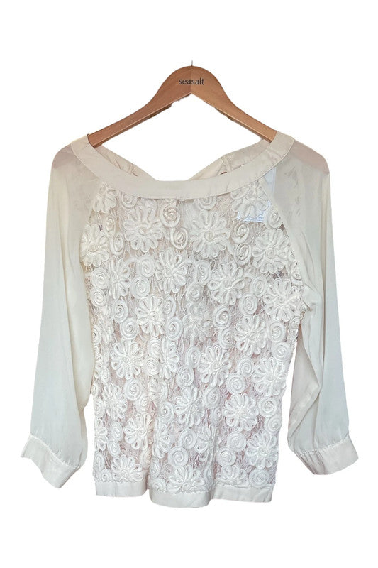Frock and Frill top cream Size 16 9894CBO