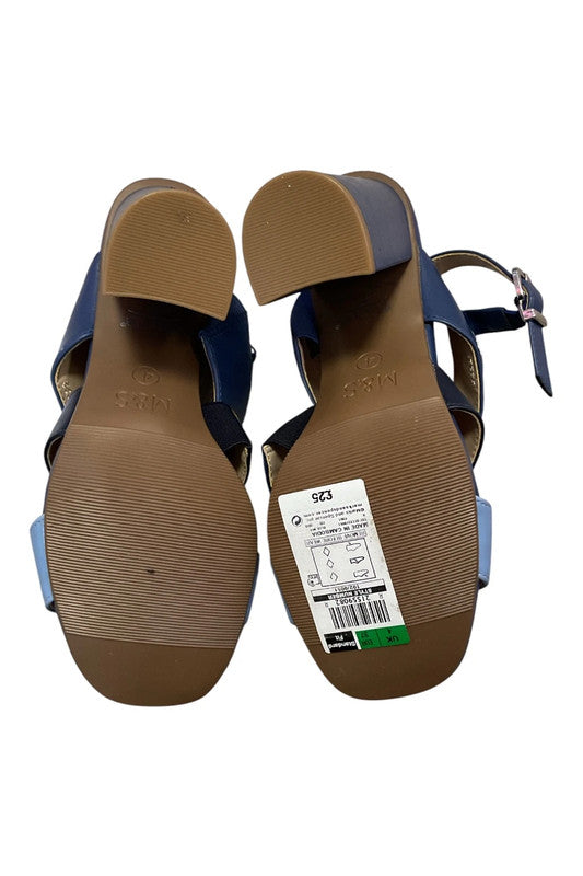 M&S sandals blue and navy Size UK4