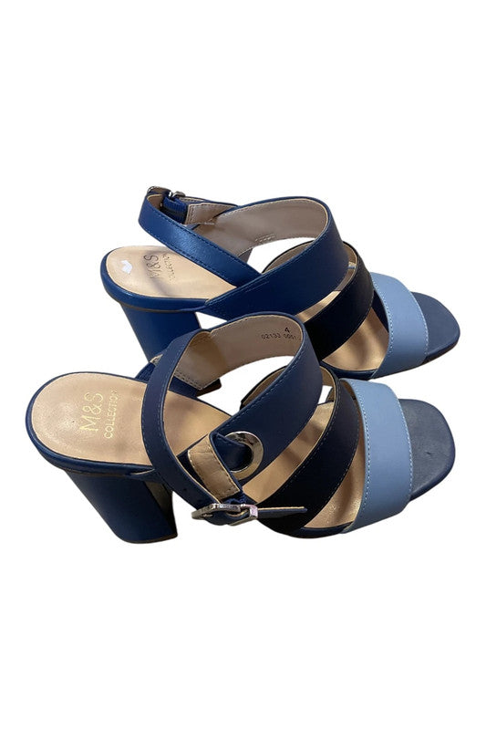 M&S sandals blue and navy Size UK4