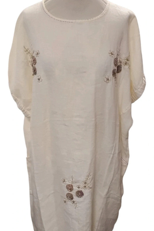 Alessia Massimo Dress 100%Linen One size 10000ANN