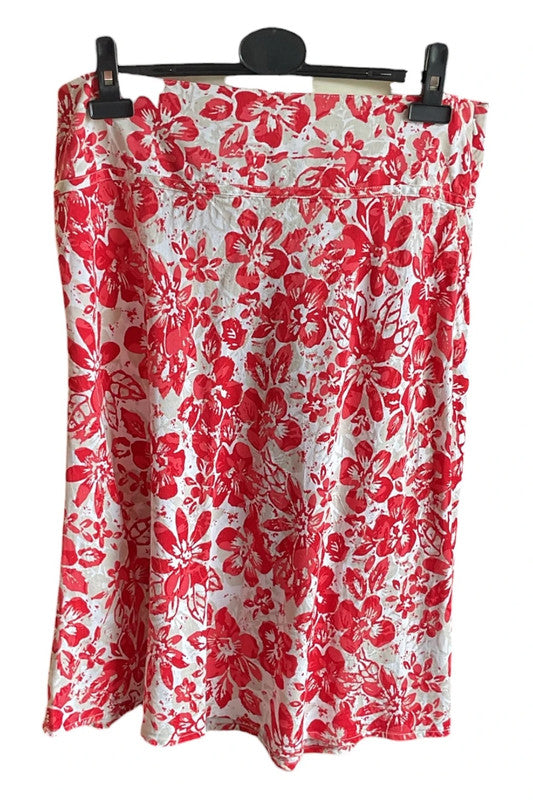 Maine New England Skirt red size 14 9988ANN