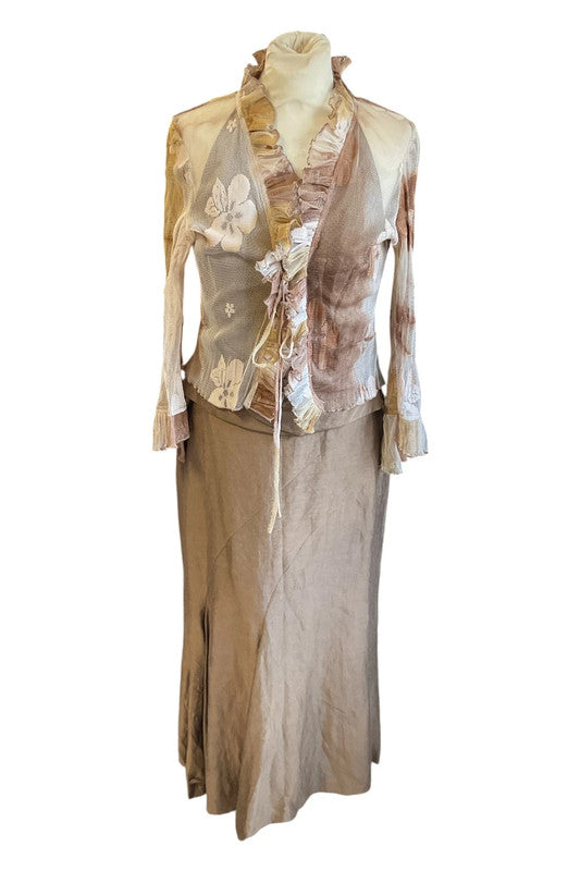 Linea Raffaelli Three pieces suits brown size 40 5823AL