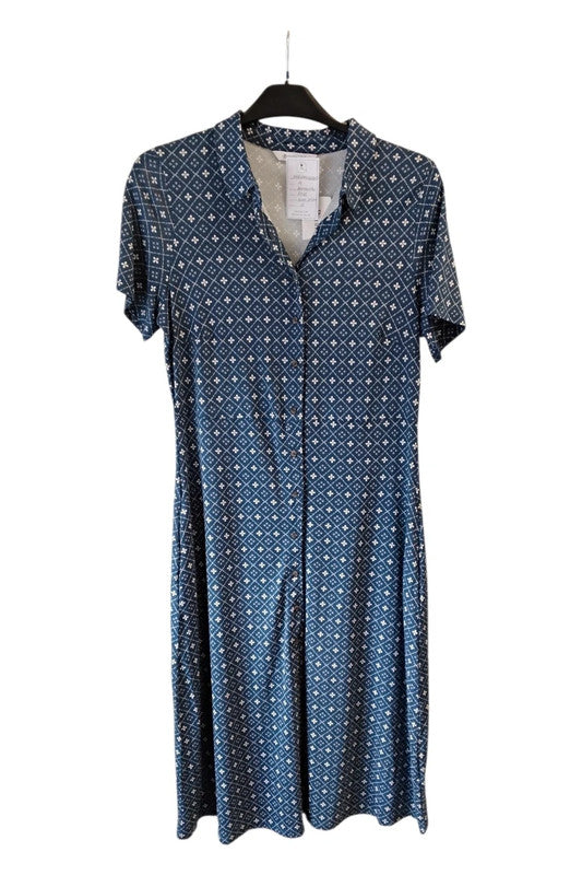 Bonmarche dress blue print Size 14 10062OMC
