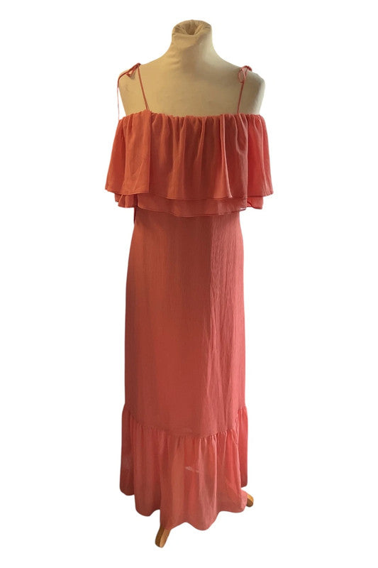 WAT.The Brand Dress coral maxi  size 12 5236AL
