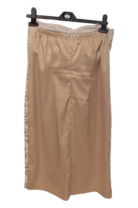 Woona London dress gold and cream Size 12 5169