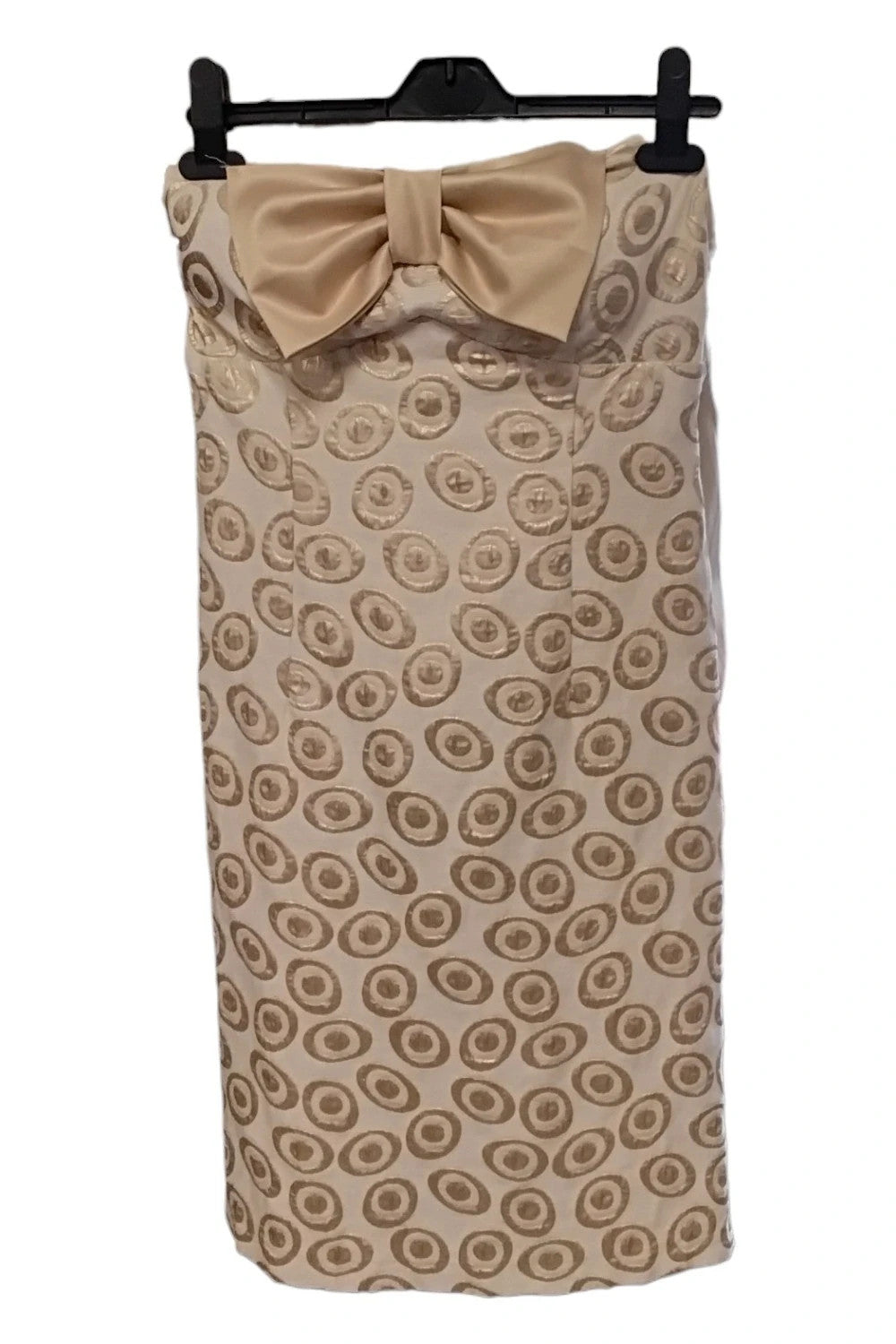 Woona London dress gold and cream Size 12 5169