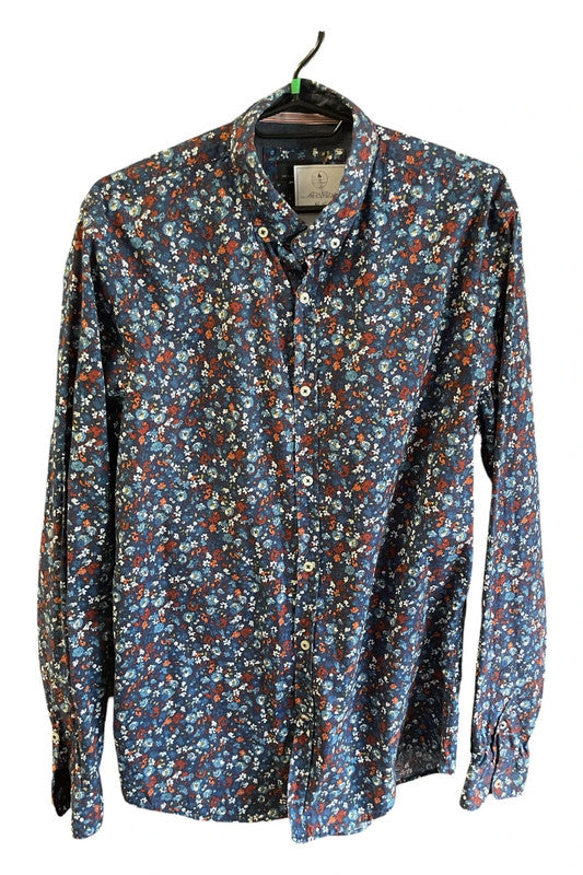 Zara shirt navy and multicolour Size M (slim fit) 10073DFR