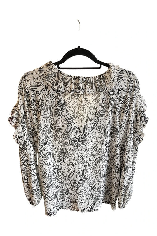 Zara blouse black and white Size XS 537CDC