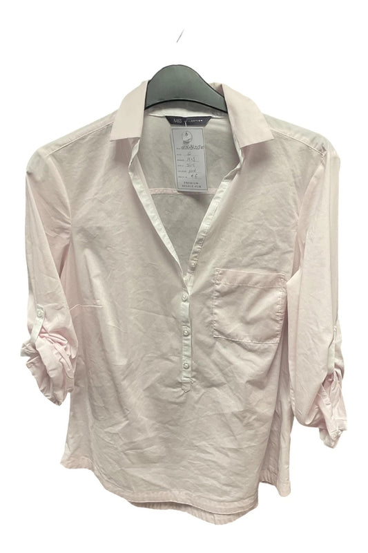 M&S shirt pink Size 12 10076NBR