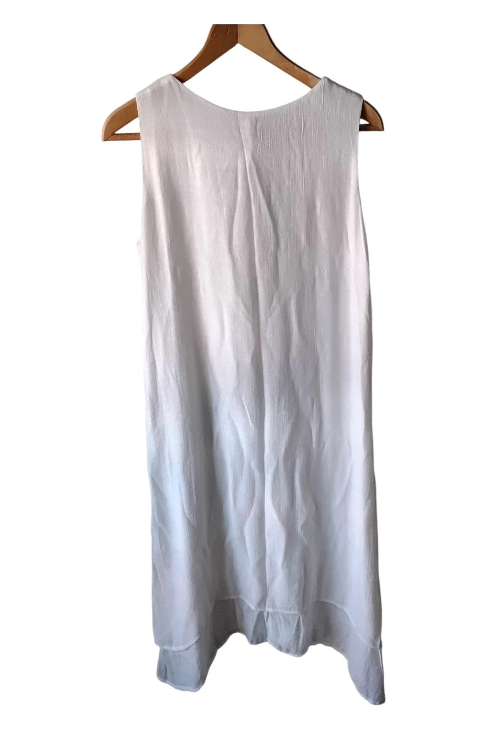 Saloos 2Pc Cardi  Dress White Teal Sz 14 10089RBO
