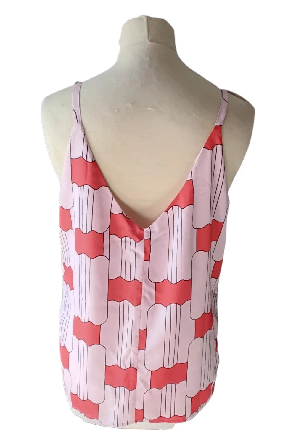 Anonyme top red print size 12 10087RBO