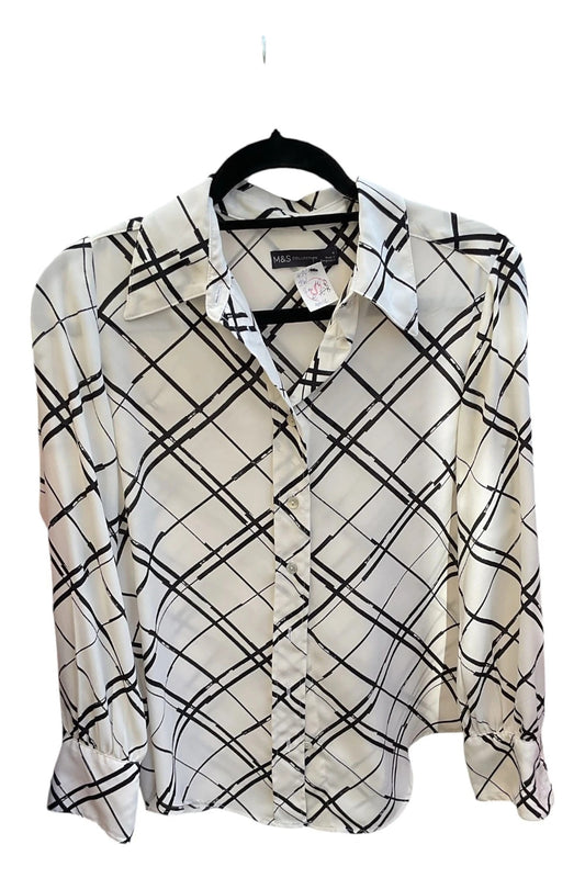 M&S Top black and white size 10  4904SW