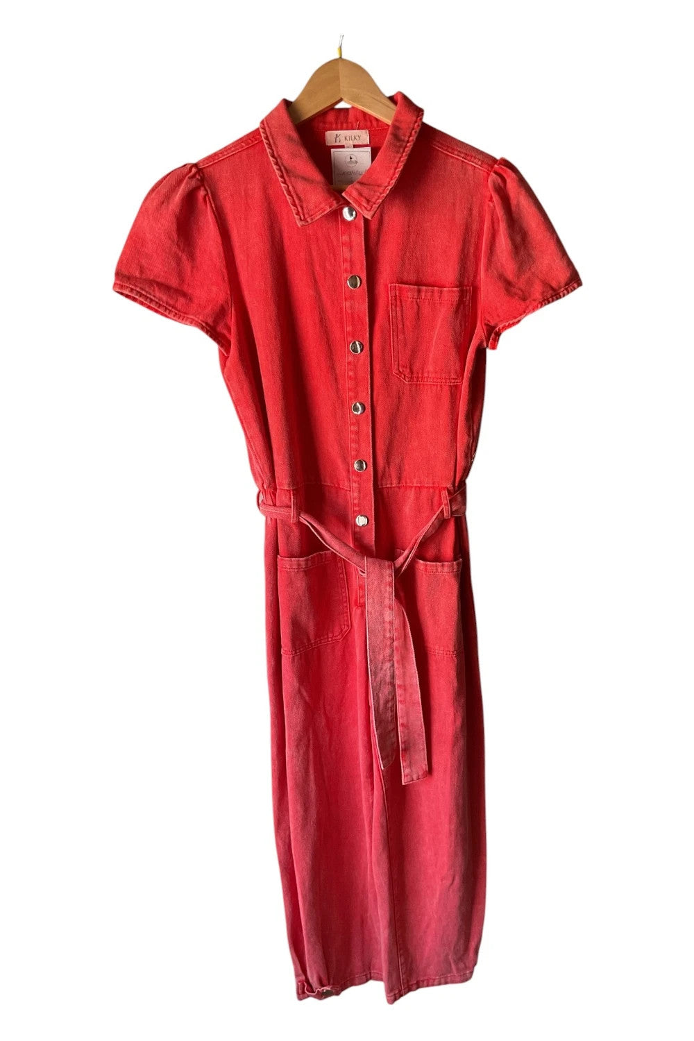 Kilky denim jumpsuit red Size S 10108MG