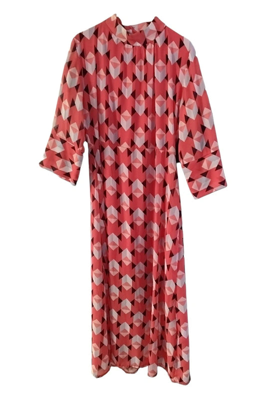 Pala Doro Dress Red Print Sz 10 10107CDC