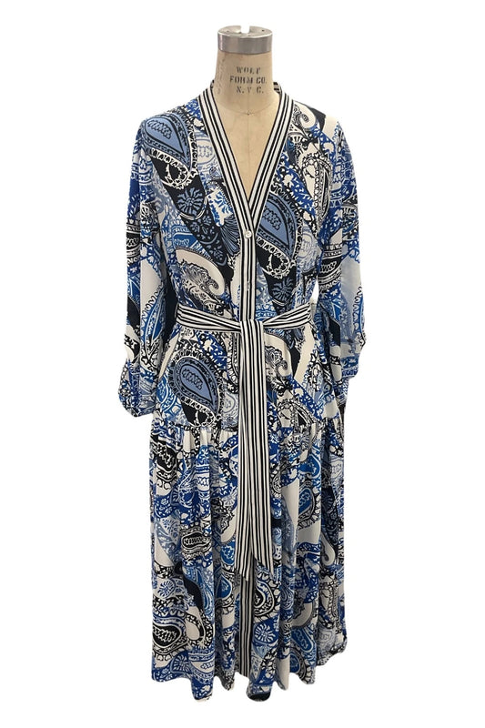 Joseph Ribkoff Dress blue print size 12 10122MOD