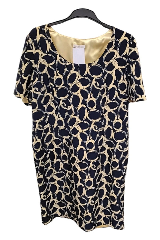 Jacques Vert Dress Navy&Yellow Sz One