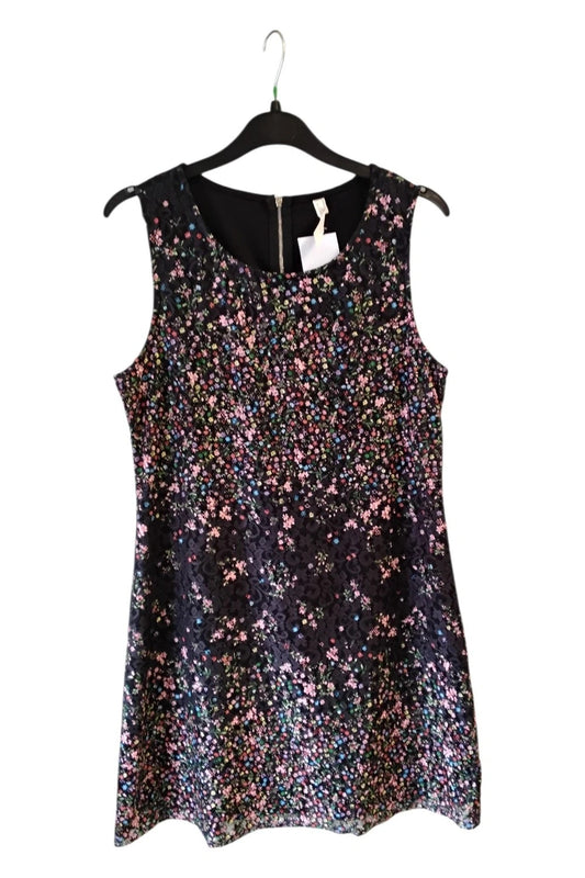 Stella Morgan Dress Black Print Sz 10 10203SHO