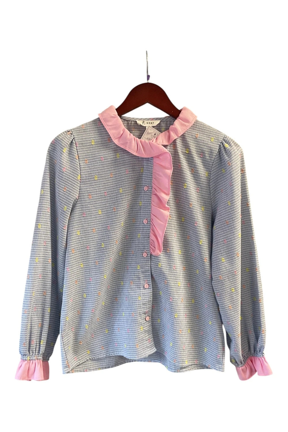 Kilky top blue and white size S 10012MG