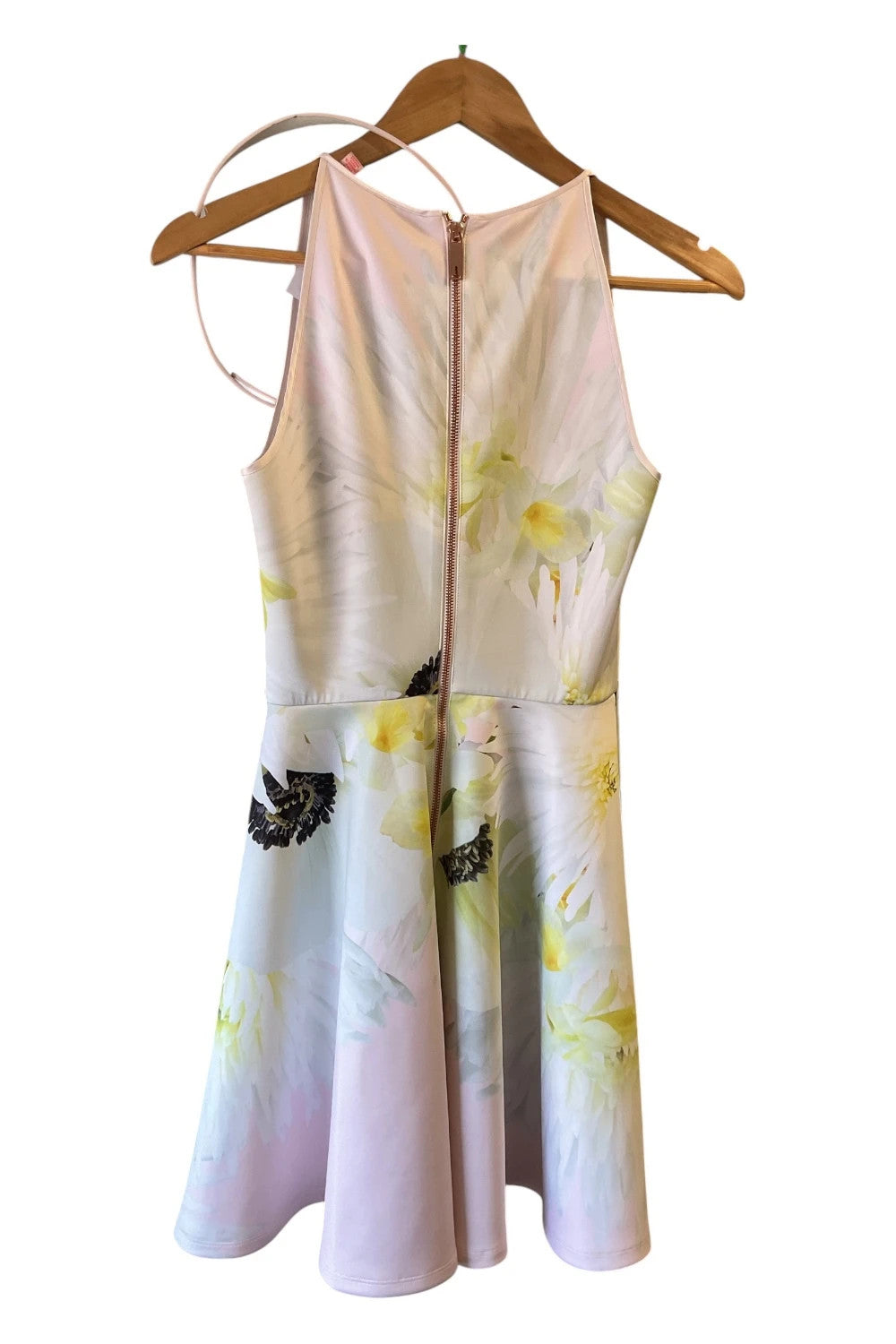 Ted  Baker Dress white  print  size-2Medium 9995ANN