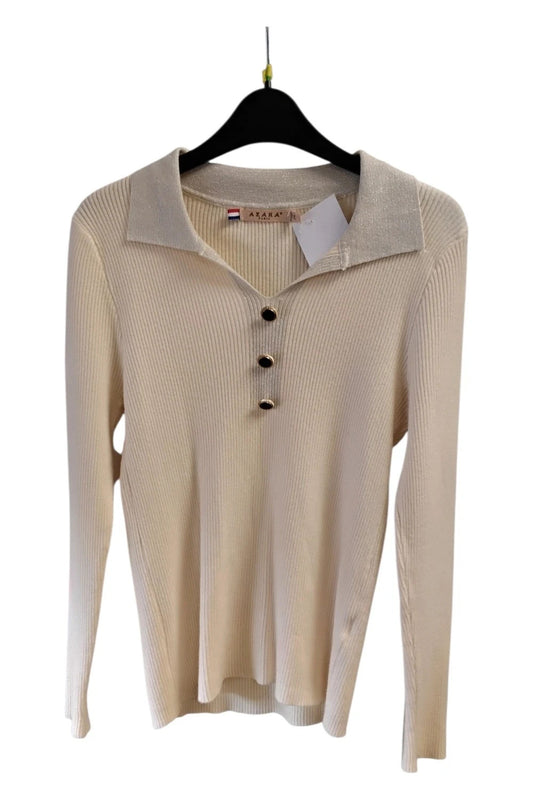 Azara Knit top cream size-S 10221MG