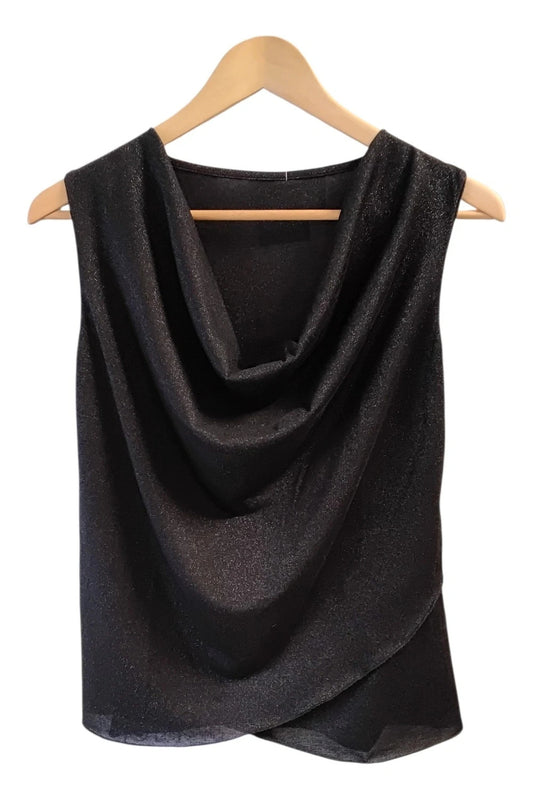 Made in Italy  Top cowl neck  black size-M 10225ANN