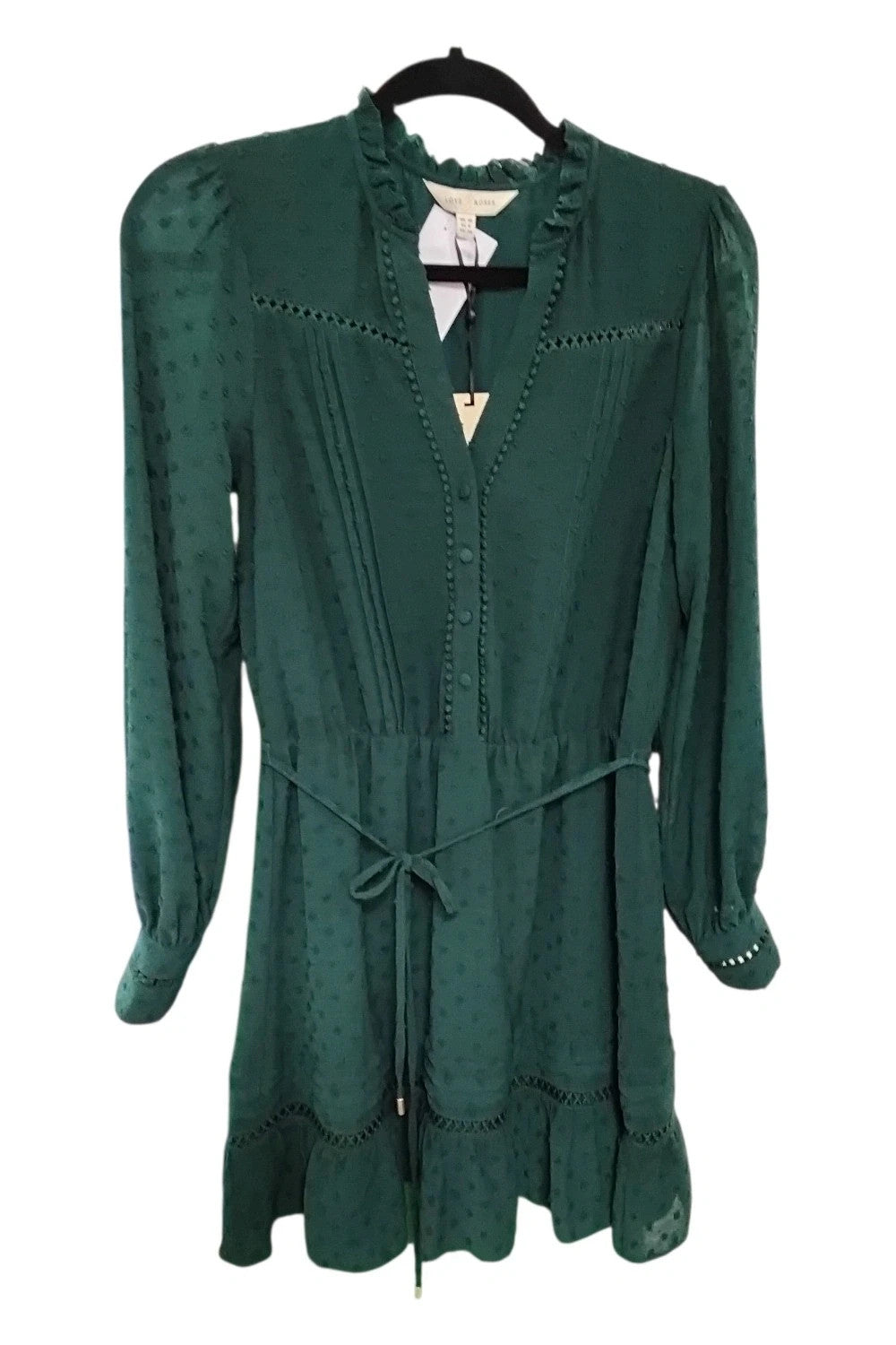 Love&Roses Dress Green Sz-10 10229CDC