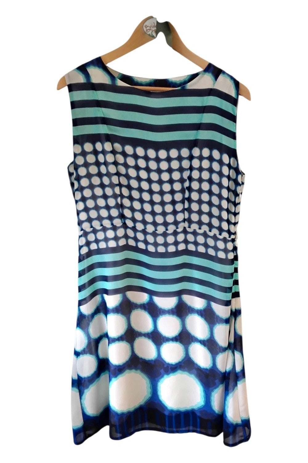 Smashed Lemon Dress Blue Print Sz-16 10030ANN