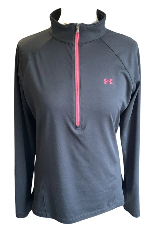 Under Armour top half zip black  size-m 10023MG