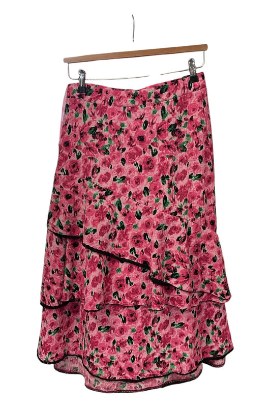 Savida pink floral skirt, size-M, 9811PFU