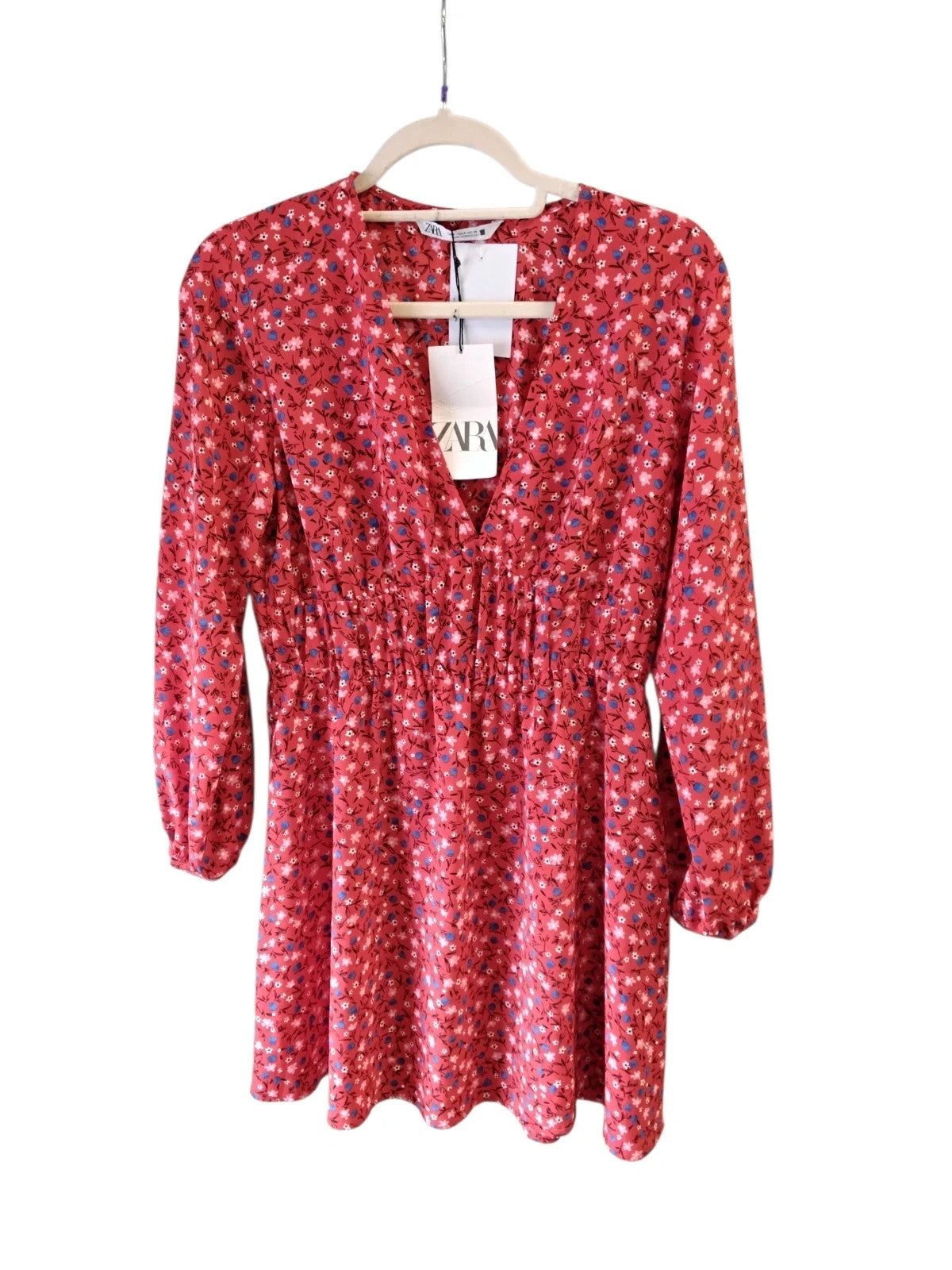 Zara Dress Red Print Sz-S 10248OLK