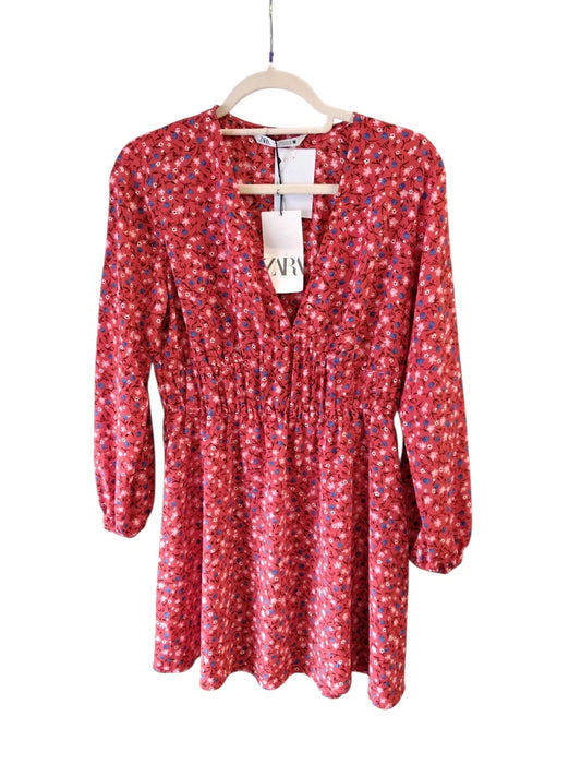 Zara Dress Red Print Sz-S 10248OLK