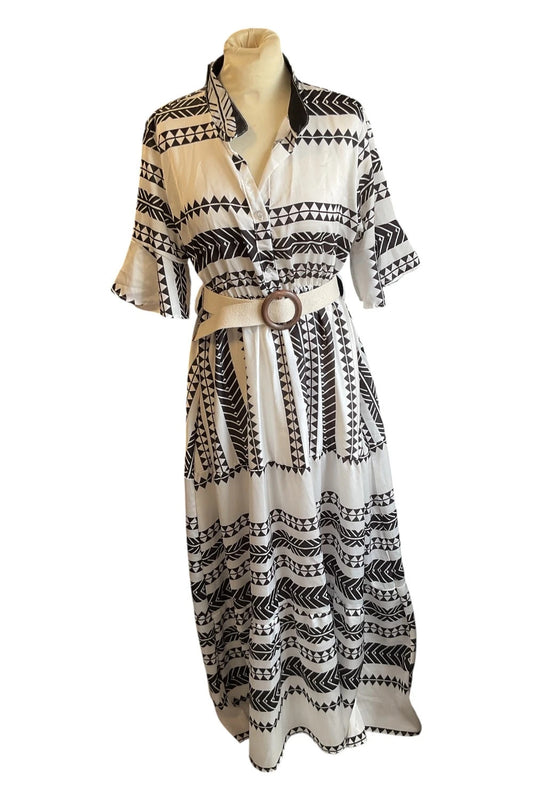Insta Girl Dress  Black and white size one 10246OLK