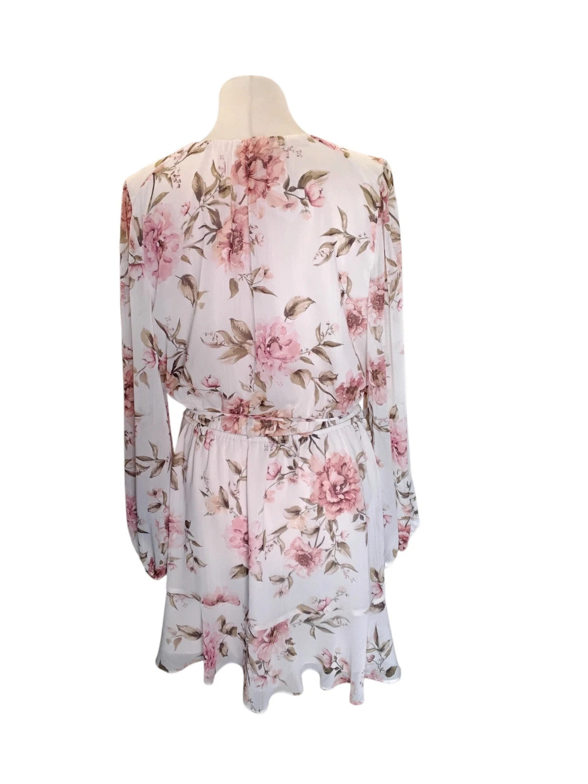 Forever new Dress Cream Print Sz-42/14 10271NIA