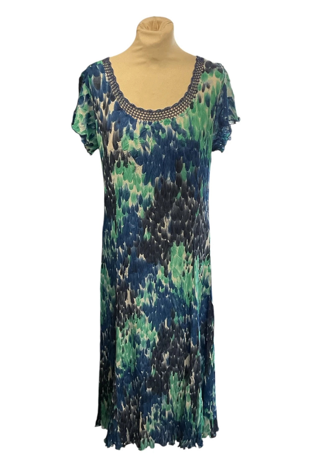 Windsmoor dress blue print size-m 10287MSMK