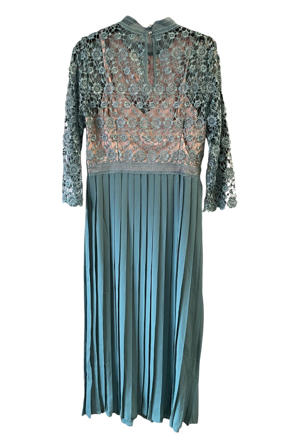 Little Mistress Dress teal and pink  maxi size-12 10307KMN