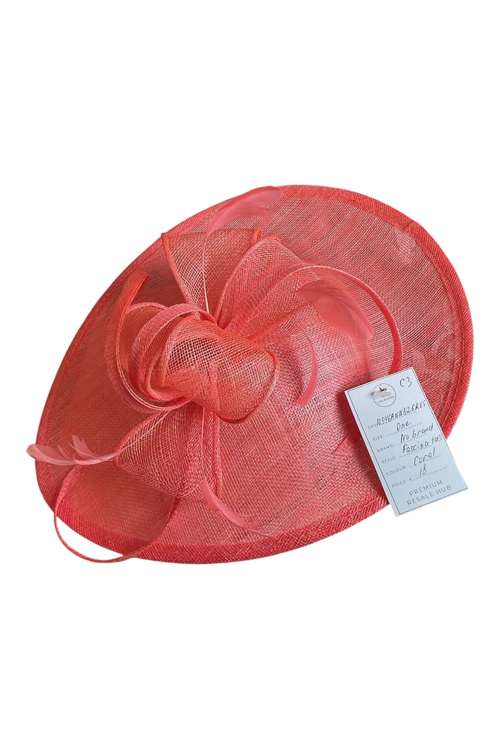 No brand Fascinator mesh coral one size 10346ANN